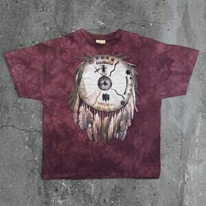 Vintage the mountain native american dreamcatcher tie dye shirt